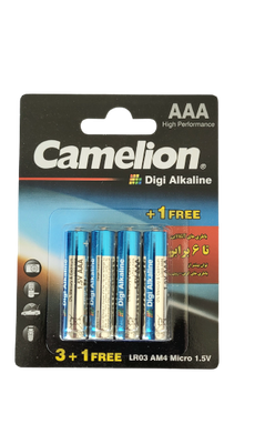 باتری نیم قلم کملیون Digi Alkaline بسته ۴ عددی