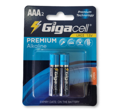 باتری آلکالاین نیم قلم ۲ عددی گیگاسل premium