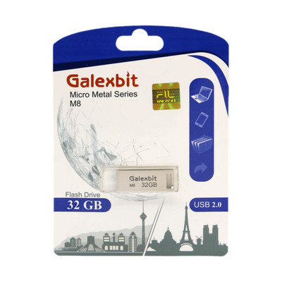Galexbit Micro metal series M8 USB2.0 Flash Memory-32GB (گارانتی تلاش) نقره ای #