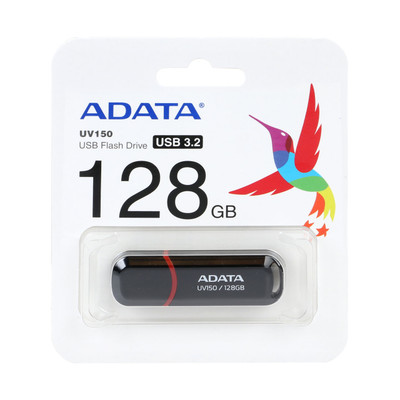 Adata UV150 USB 3.2 Flash Memory-128GB مشکی - (گارانتی مادام‌العمر شرکت آونگ) #