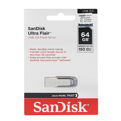 SanDisk Ultra Flair USB3.0 Flash Memory-64GB(گارانتی ایران رهجو)