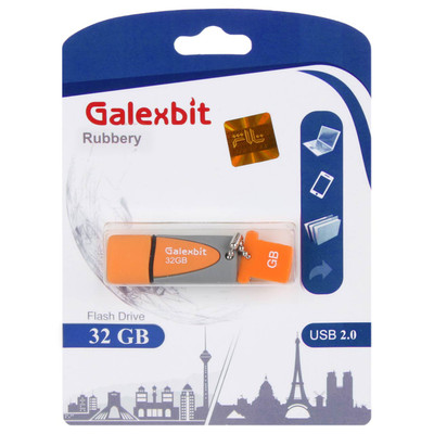 نارنجی-Galexbit Rubbery USB2.0 Flash Memory-32GB (گارانتی تلاش