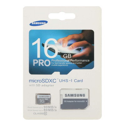 Samsung microSDXC & adapter UHS-I U1 Class 10 - 90MB/s - 16GB (گارانتی مادام‌العمر استار مموری