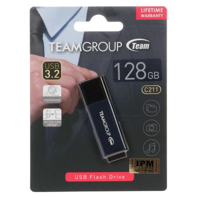 TeamGroup C211 USB3.2 Flash Memory - 128GB مشکی ( گارانتی IPM)