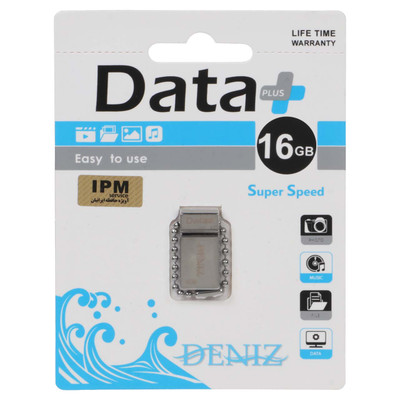 Data Plus DENIZ USB2.0 Flash Memory - 16GB نقره ای (گارانتی مادام العمر IPM)