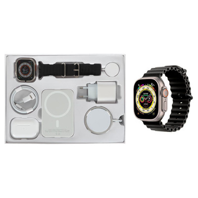 ساعت هوشمند Haino Teko مدل X8 UNIQUE COMBINATION به همراه ایرپاد و پاوربانک - مشکی