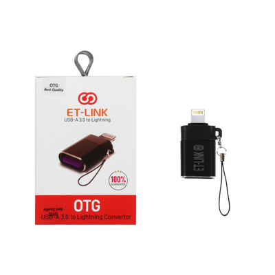 تبدیل ET-LINK USB3.0 OTG Lightning -مشکی