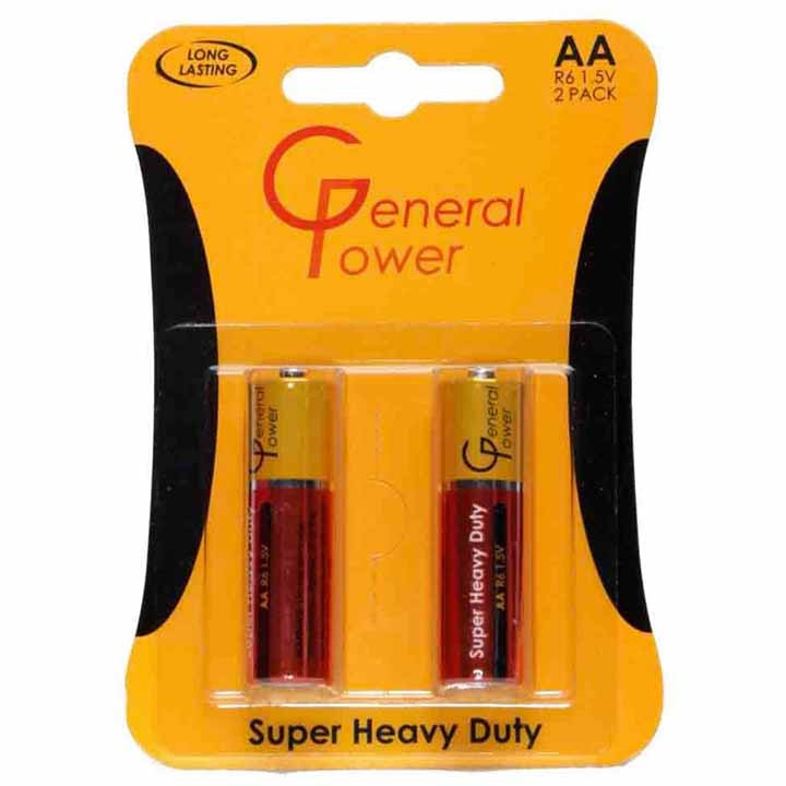 باتری قلمی GENERAL POWER جنرال پاور Super Heavy Duty   باتری قلمی GENERAL POWER جنرال پاور Super Heavy Duty