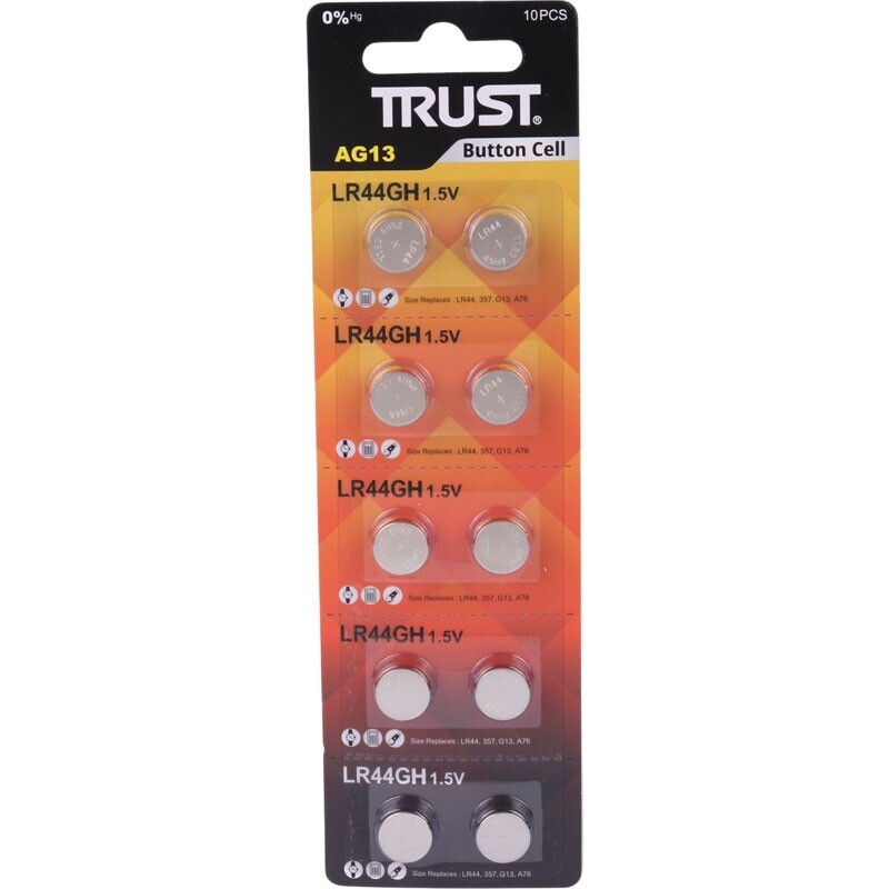 باتری سکه ای ورق 10 عددی تراست AG13