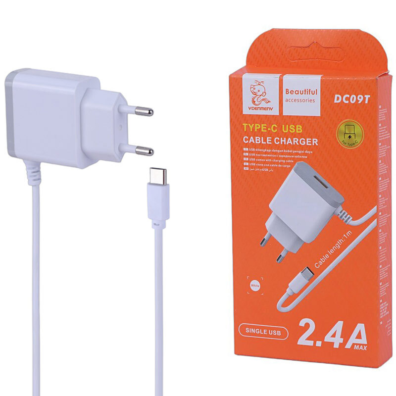 شارژر دیواری سیم وصل 12 وات دنمن مدل DC09T 2.4 آمپر