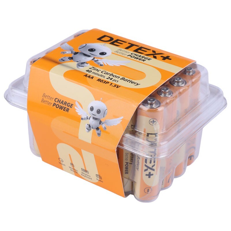 باتری چهارتایی نیم قلمی دیتکس پلاس بسته 6 عددی