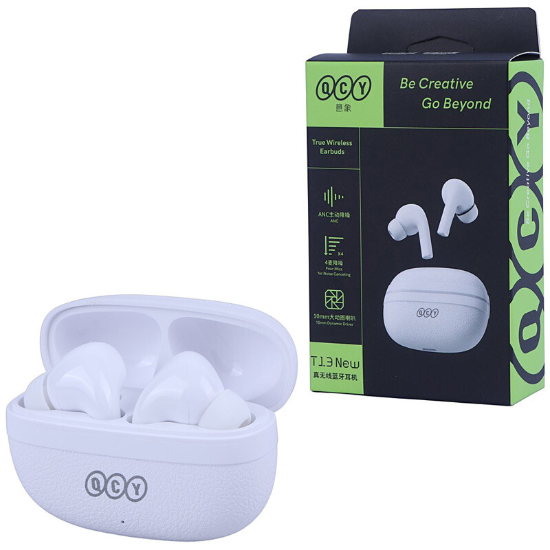 هندزفری بلوتوثی کیو سی وای T13 New سفید و مشکی رندوم