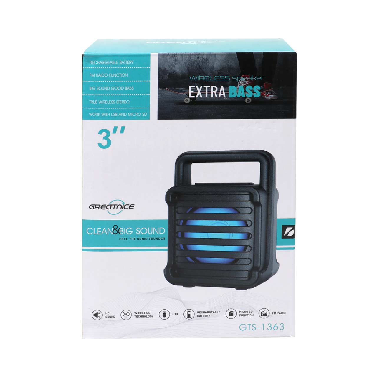 اسپیکر بی سیم EXTRA BASS مدل GTS-1363