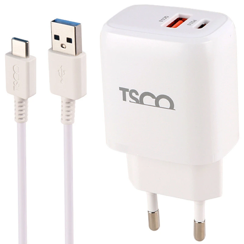 شارژر دیواری 20 وات تسکو TTC 65 QC3.0 PD 3A + کابل تایپ سی(t)