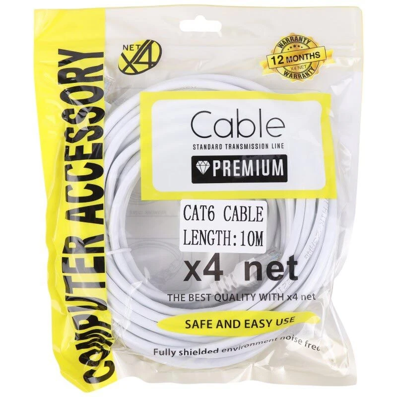کابل شبکه Cat6 ایکس فور نت طول 10 متر