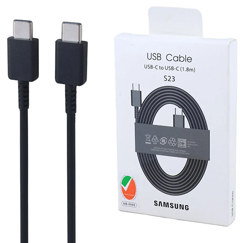 کابل دو سر تایپ سی سامسونگ S23 EP-DW767 طول 1.8 متر کد 1