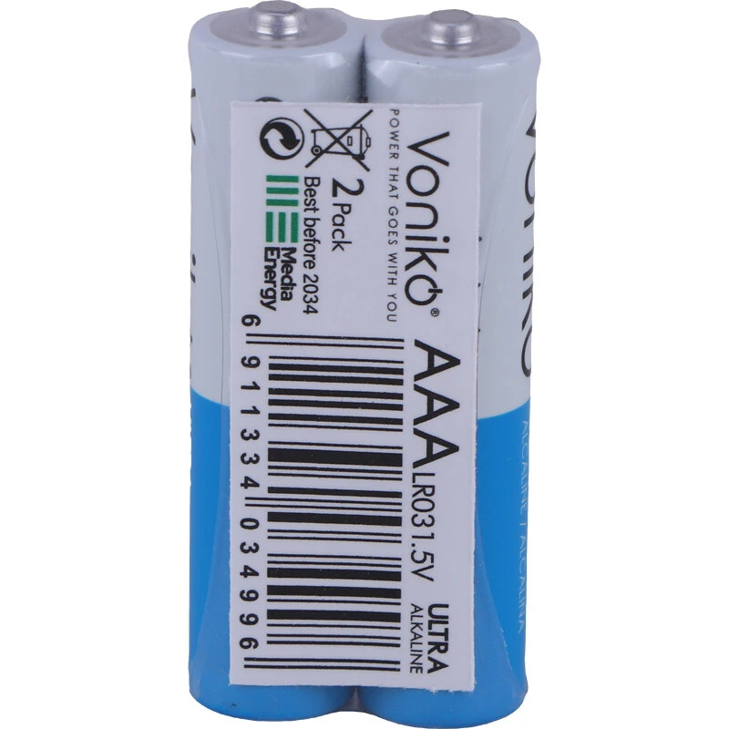 باتری دوتایی نیم قلمی ونیکو Ultra Alkaline LR03 کد 1(t)
