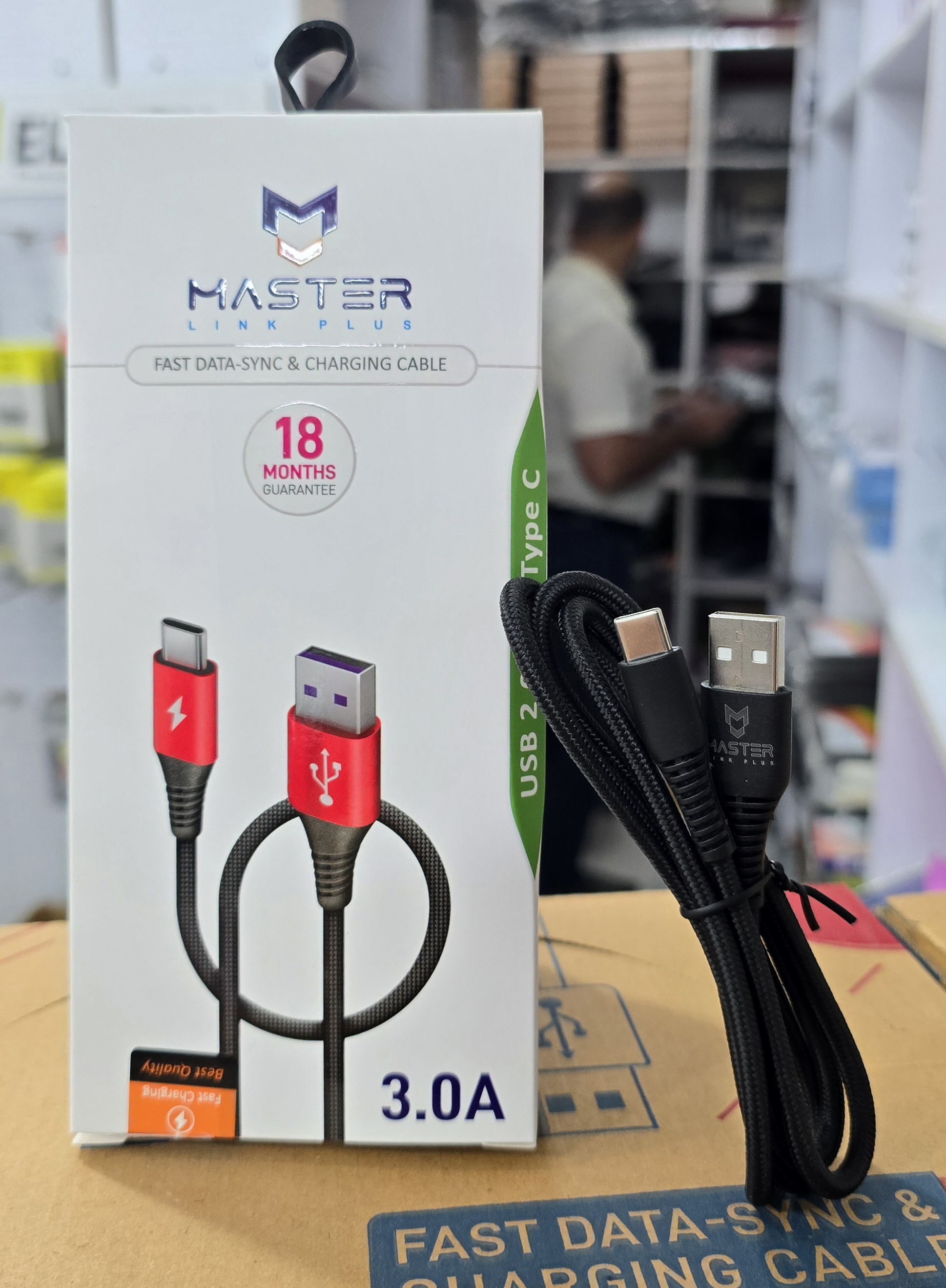 کابل شارژ کنفی Type-C فست MASTER