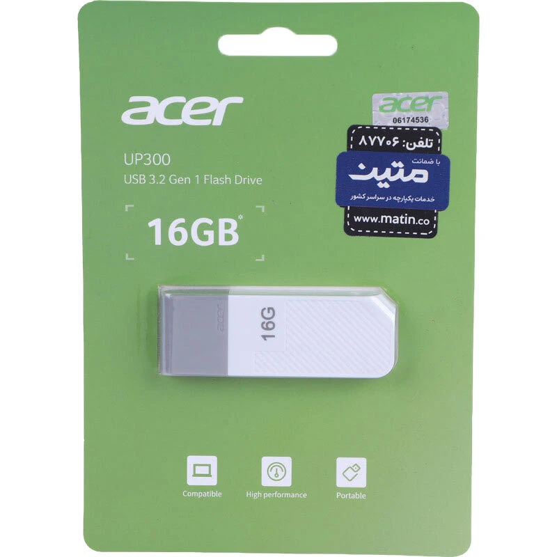 فلش 16 گیگ ایسر UP300 USB  (t)