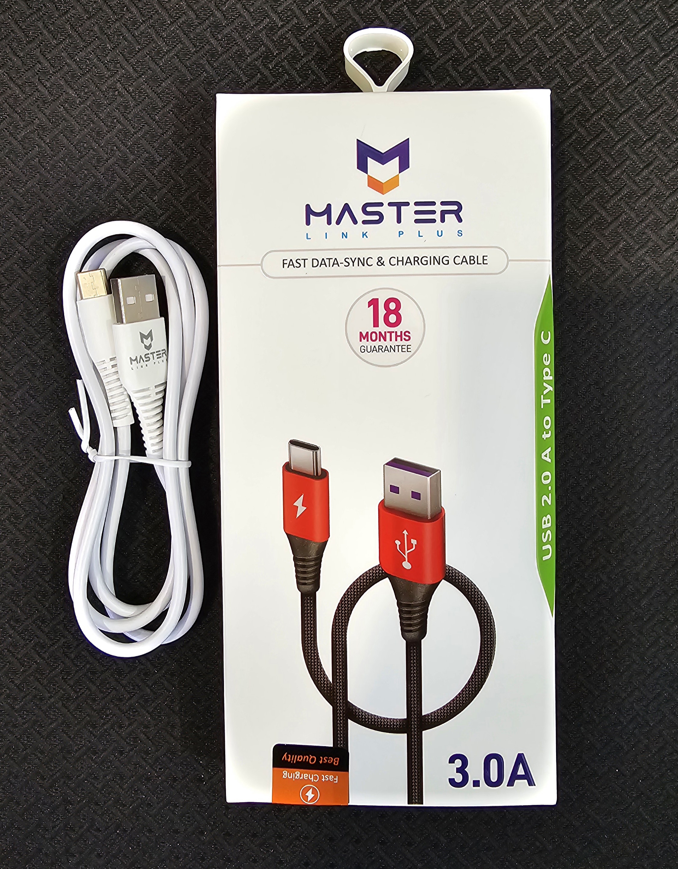 کابل شارژ Type-C فست MASTER pvc
