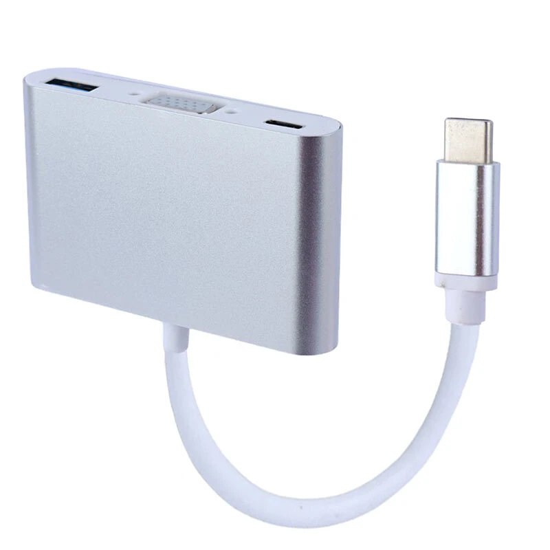 تبدیل Type-C به VGA/USB3.0/Type-C ایکس فورتک X4Tech (t)