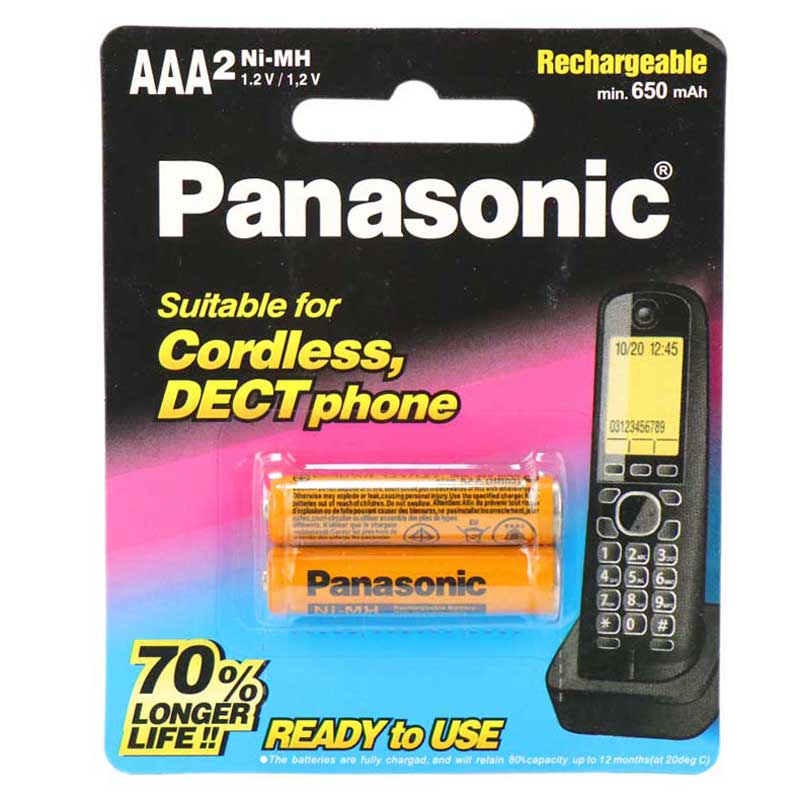 باتری نیم قلمی شارژی Panasonic HHR-4MRT/2BM High Copy (t)