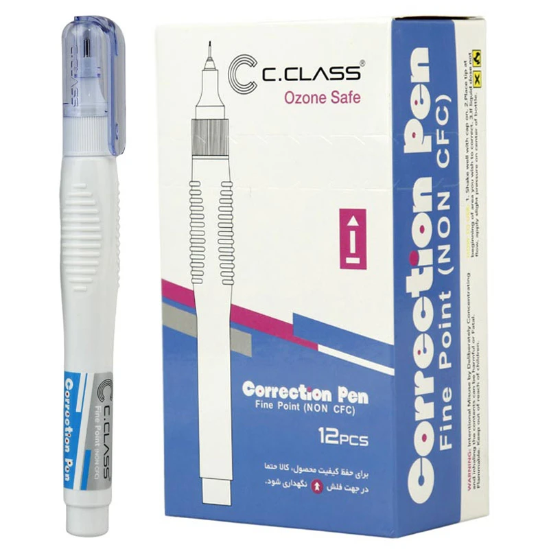 غلط گیر قلمی 12 میلی لیتری سی کلاس Fine Point AR1291 بسته 12 عددی (t)