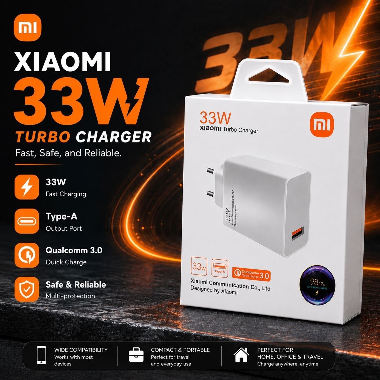 کلگی شارژ 33w  شیائومی  (m)