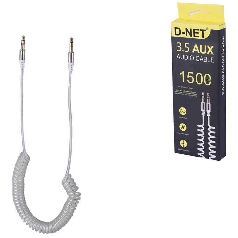 کابل فنری AUX دی نت طول 1.5 متر (t)