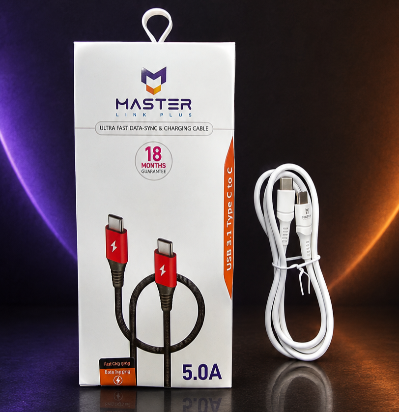 کابل شارژ Type-C to Type-C سوپر فست MASTER pvc