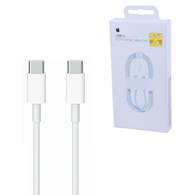 کابل دو سر تایپ سی 60 وات اورجینال اپل iPhone 17 MQKJ3ZM/A (t)