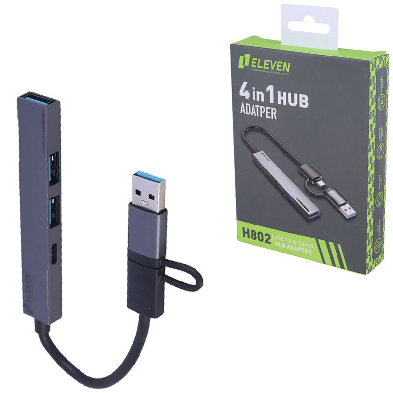هاب 4 پورت Type-C / USB 3.0 ایلون H802 (t)