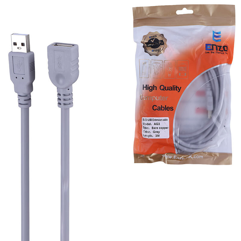 کابل افزایش طول USB انزو مدل AG3 طول 3 متر (t)