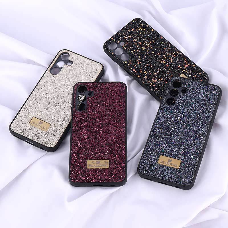 قاب شاینی Swarovski سامسونگ Galaxy A15 محافظ لنزدار(رنگبندی جور رندوم )