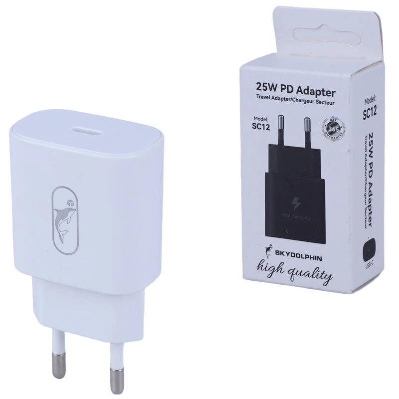شارژر دیواری 25 وات اسکای دلفین SC12 PD 3A
