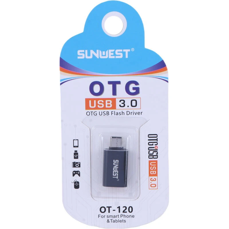 تبدیل USB OTG به تایپ سی سان وست OT-120